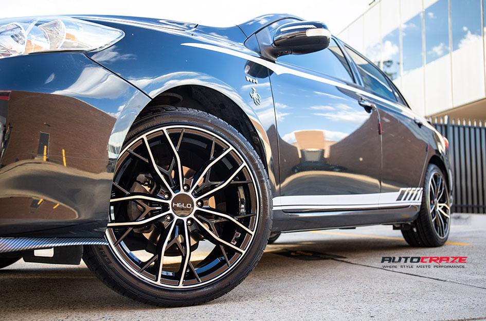 TOYOTA COROLLA HE907 GLOSS BLACK MACHINED FACE
